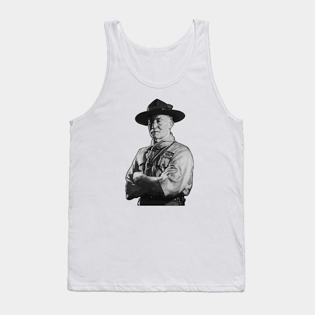 Baden Powell Portrait Illustration Tank Top by KAM Std